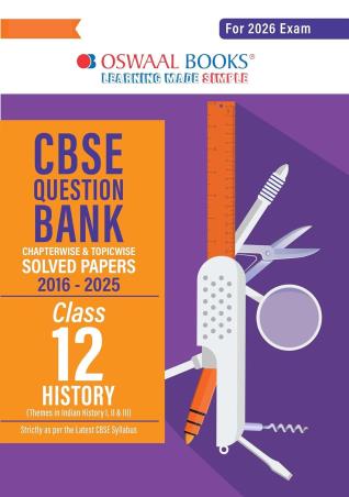 Book cover number 1 for Oswaal CBSE Question Bank Solved Papers (2016-2025) Class 12 History (For 2026 Exam) written by NA published by Oswaal Books