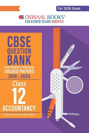 Book cover number 1 for Oswaal CBSE Question Bank Solved Papers (2016-2025) Class 12 Accountancy (For 2026 Exam) written by NA published by Oswaal Books