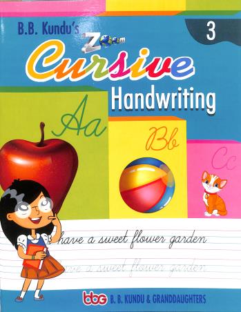 Book cover number 1 for B. B. Kundu's Zoom Cursive Handwriting 3 written by NA published by B. B. Kundu & Grand Daughters