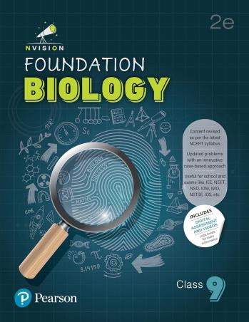 Book cover number 1 for Nvision Foundation Biology Class 9 (2025) written by Harshita Sharma, Nisha Gautam published by Pearson Education