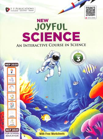 Book cover number 1 for New Joyful Science Preparatory Stage Class 3 (Free Worksheets) NEP 2020 / NCF 2023 written by NA published by P. P. Publications