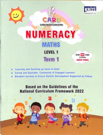 Book cover number 1 for Care Numeracy Maths Level 1 Term 1 (NCF) written by NA published by Kriti Prakashan Private Limited