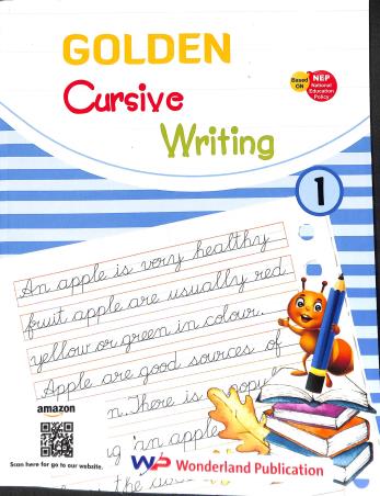 Book cover number 1 for Golden Cursive Writing Part 1 (NEP) written by Tapan Kumar Kar published by Wonderland Publication