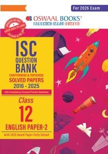 Book cover number 1 for Oswaal ISC Question Bank Class 12 English Paper-2 (For 2026 Exam) written by NA published by Oswaal Books