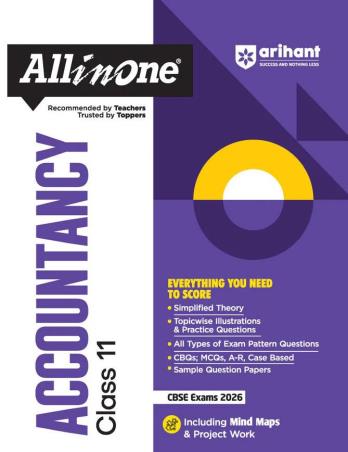 Book cover number 1 for All In One Accountancy Class 11 (CBSE Exams 2026) written by Swati Gupta, Sarvesh Kumar Mittal published by Arihant Prakashan