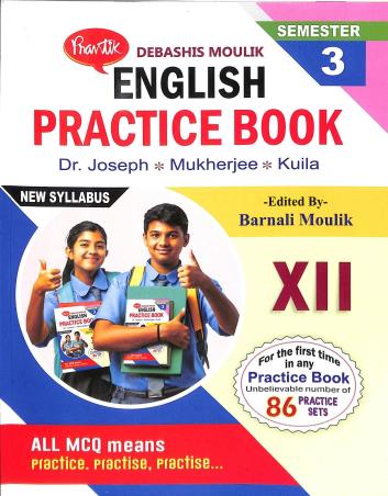 Book cover number 1 for Prantik English Practice Book Class 12  Semester 3 written by K. Joseph, Ranjan Mukherjee, Utpal Kuila published by Prantik Prakashani
