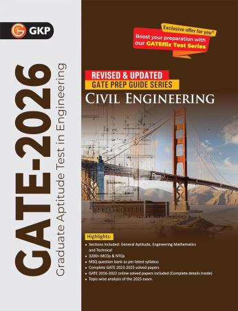 Book cover number 1 for GATE 2026 Civil Engineering written by NA published by G. K. Publications (P) Ltd.
