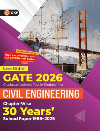 Book cover number 1 for GATE 2026 Civil Engineering Chapter Wise 30 Years' Solved Papers (1996-2025) written by NA published by G. K. Publications (P) Ltd.