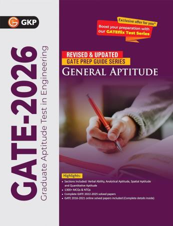 Book cover number 1 for GATE 2026 General Aptitude written by NA published by G. K. Publications (P) Ltd.