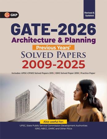Book cover number 1 for GATE 2026 Architecture & Planning Previous Years' Solved Papers (2009-2025) written by NA published by G. K. Publications (P) Ltd.
