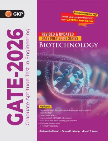 Book cover number 1 for GATE 2026 Biotechnology written by NA published by G. K. Publications (P) Ltd.