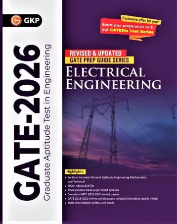 Book cover number 1 for GATE 2026 Electrical Engineering written by NA published by G. K. Publications (P) Ltd.