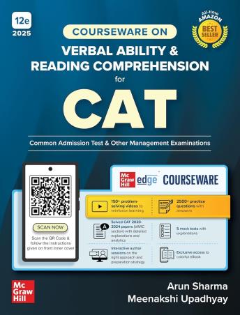 Book cover number 1 for Courseware On Verbal Ability & Reading Comprehension For CAT 2025 written by Arun Sharma, Meenakshi Upadhyay published by McGraw Hill Education Private Limited