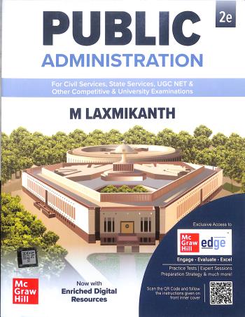 Book cover number 1 for Public Administration written by M. Laxmikanth published by McGraw Hill Education Private Limited