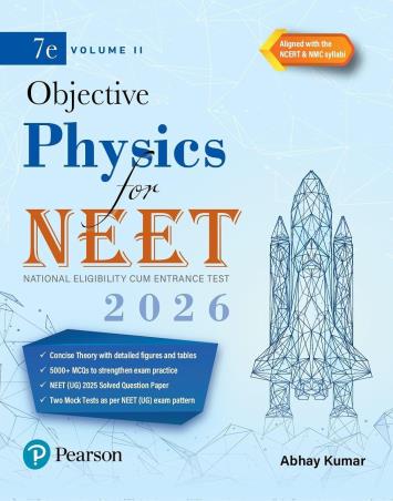 Book cover number 1 for Objective Physics For NEET (Volume 2) 2026 written by NA published by Pearson Education