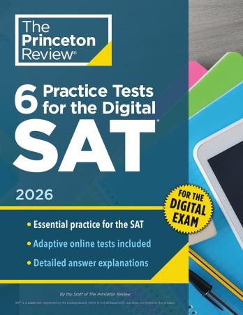 Book cover number 1 for The Princeton Review 6 Practice Tests For The Digital SAT (2026) written by NA published by Penguin Random House