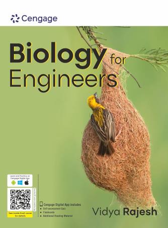 Book cover number 1 for Biology For Engineers written by Vidya Rajesh published by Cengage Learning India Private Limited