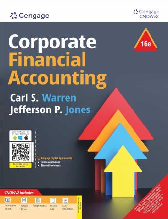 Book cover number 1 for Corporate Financial Accounting written by Jefferson P. Jones, Carl S. Warren published by Cengage Learning India Private Limited