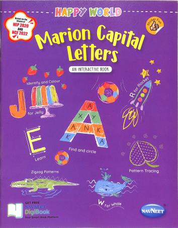 Book cover number 1 for Happy World Marion Capital Letters (NEP 2020 / NCF 2023) written by NA published by Navneet Education Limited