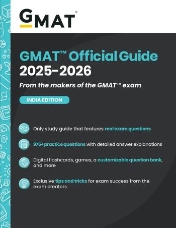 Book cover number 1 for GMAT Official Guide 2025-2026 (For The Makers Of The GMAT Exam) India Edition written by NA published by Wiley