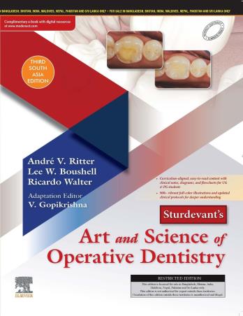Book cover number 1 for Sturdevant's Art And Science Of Operative Dentistry (Third South Asia Edition) written by Andre V. Ritter, Lee W. Boushell, Ricardo Walter published by Elsevier