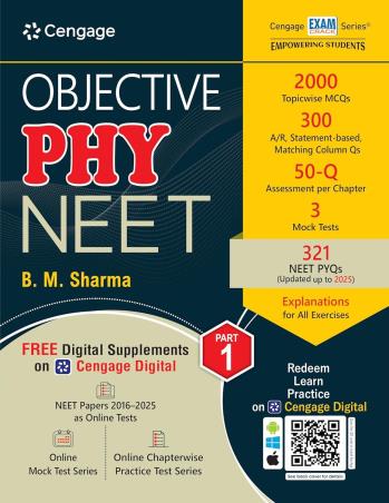 Book cover number 1 for Objective Phy NEET Part 1 written by B. M. Sharma published by Cengage Learning India Private Limited