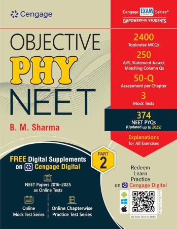 Book cover number 1 for Objective Phy NEET Part 2 written by B. M. Sharma published by Cengage Learning India Private Limited