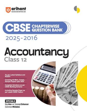 Book cover number 1 for CBSE Chapterwise-Question Bank (2025 - 2016) Accountancy Class 12 written by NA published by Arihant Prakashan