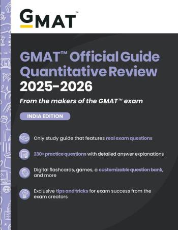 Book cover number 1 for GMAT Official Guide Quantitativel Review 2025 - 2006 (India Edition) written by NA published by Wiley India Pvt. Ltd.