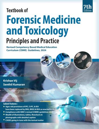 Book cover number 1 for Textbook Of Forensic Medicine And Toxicology - Principles And Practice written by Krishan Vij, Senthil Kumaran published by Saurabh Medical Publishers