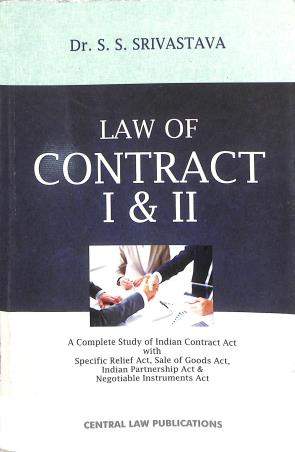 Book cover number 1 for Law Of Contract 1 & 2 written by S. S. Srivastava published by Central Law Publication