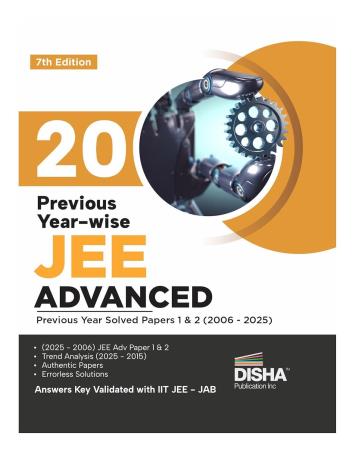 Book cover number 1 for 20 Previous Year-wise JEE Advanced written by NA published by Disha Publication