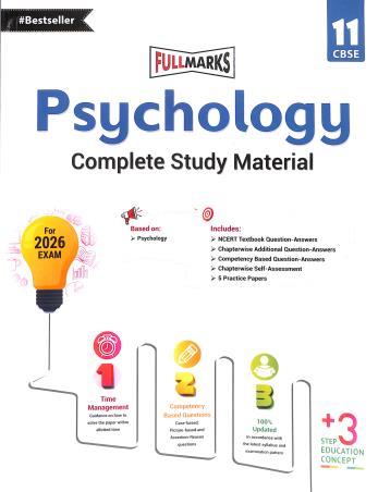 Book cover number 1 for Psychology Class 11 CBSE (For 2026 Exam) written by A. K. Bhatanagar published by Full Marks Pvt. Ltd.