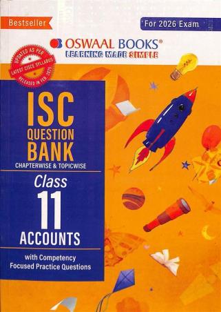 Book cover number 1 for Oswaal ISC Question Bank Class 11 Accounts  (For 2026 Exam) written by NA published by Oswaal Books