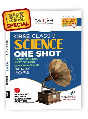 Book cover number 1 for CBSE One Shot Science Class 9 (2025-26) written by NA published by Educart