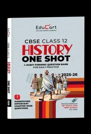 Book cover number 1 for CBSE One Shot History Class 12 (2025-26) written by NA published by Educart