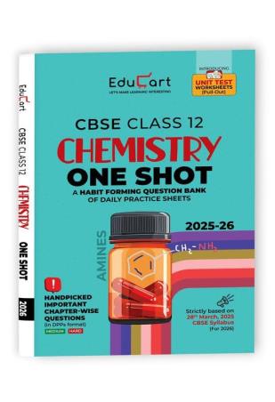 Book cover number 1 for CBSE One Shot Chemistry Class 12 (2025-26) written by NA published by Educart