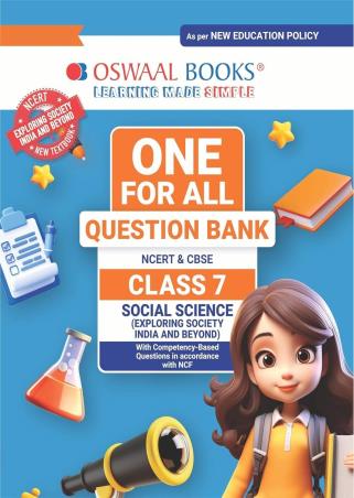 Book cover number 1 for Oswaal One For All Question Bank NCERT & CBSE Class 7 Social Science (Exploring Society & Beyond) written by NA published by Oswaal Books