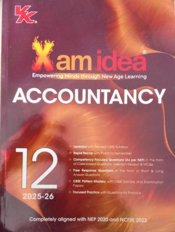 Book cover number 1 for Xam Idea Accountancy CBSE Class 12 (2025-26) written by NA published by VK Global Publications Pvt. Ltd.