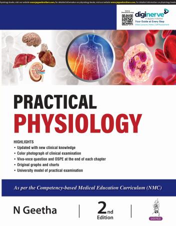 Book cover number 1 for Practical Physiology written by N. Geetha published by Jaypee Brothers Medical Publishers (P) Ltd.