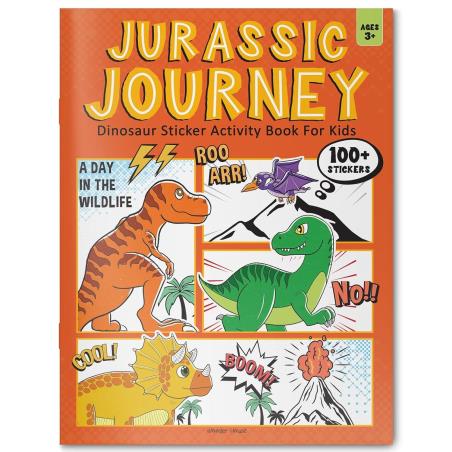 Book cover number 1 for Jurassic Journey : Dinosaur Sticker Activity Book For Kids written by NA published by Wonder House