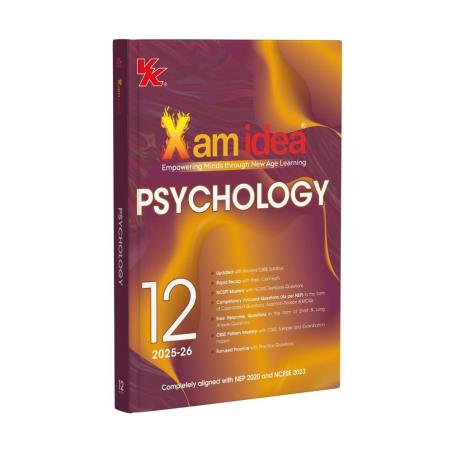 Book cover number 1 for Xam Idea Psychology CBSE Class 12 (2025-26) written by NA published by VK Global Publications Pvt. Ltd.