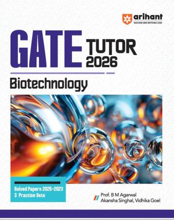 Book cover number 1 for GATE Tutor 2026 Biotechnology written by NA published by Arihant Publications (India) Limited