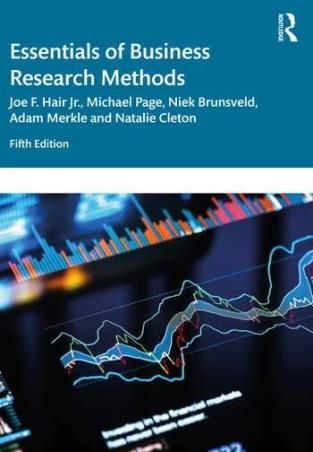 Book cover number 1 for Essentials Of Business Research Methods written by Joe Hair J. R., Michael Page, Niek Brunsveld, Adam Merkle, Natalie Cleton published by Routledge