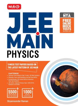 Book cover number 1 for JEE Main Physics written by Shyamsunder Raman published by MTG Learning Media (P) Ltd.
