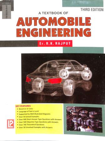 Book cover number 1 for A Textbook of Automobile Engineering (3rd Edition) written by R. K. Rajput published by Laxmi Publications (P) Ltd.