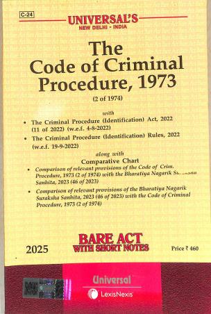 Book cover number 1 for Universal's The Code Of Criminal Procedure, 1973 (2 Of 1974) 2025 written by NA published by LexisNexis