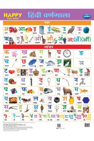 Book cover number 1 for Happy Wall Chart – Hindi Varnmala & Hindi Chaudakhadi written by NA published by Navneet Education Limited