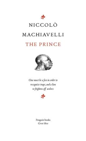 Book cover number 1 for The Prince written by Niccolo Machiavelli published by Penguin Books