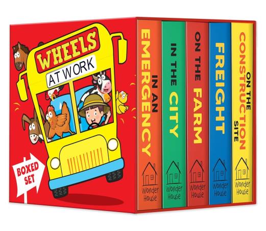 Book cover number 1 for Wheels At Work (Set Of 5 Books) written by NA published by Wonder House